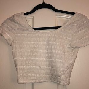 White Lace Crop Top